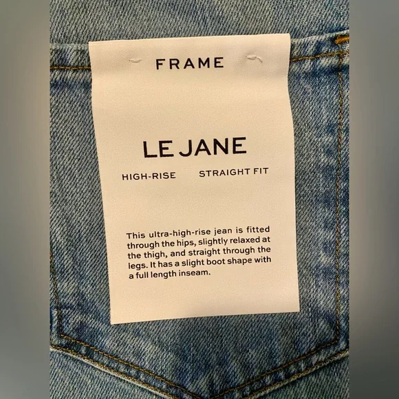 Frame Le Jane Distressed Jeans in Size 31 - New With Tags - high rise/straight - Picture 9 of 14